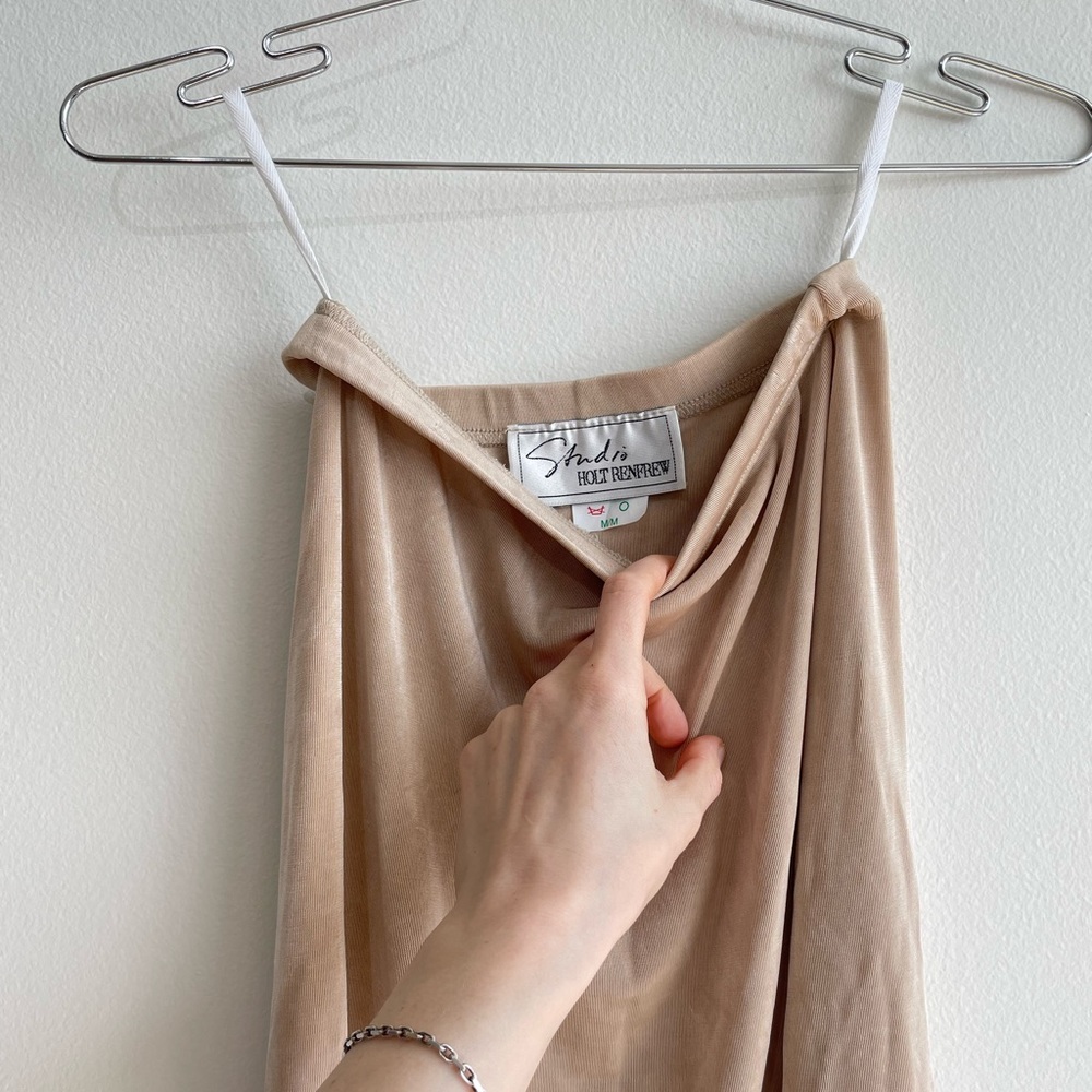 Vintage slinky, sexy Holt Renfrew Studio mini skirt.